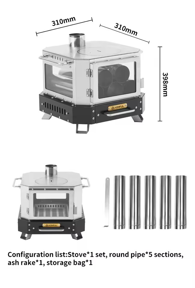 Home Cooking Meals - HOMFUL Portable Firewood Stove Home Heating