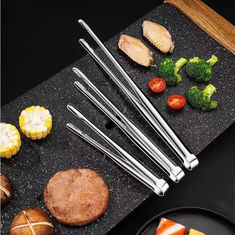 Home Cooking Meals - Stainless Steel Cooking Tongs Korean BBQ