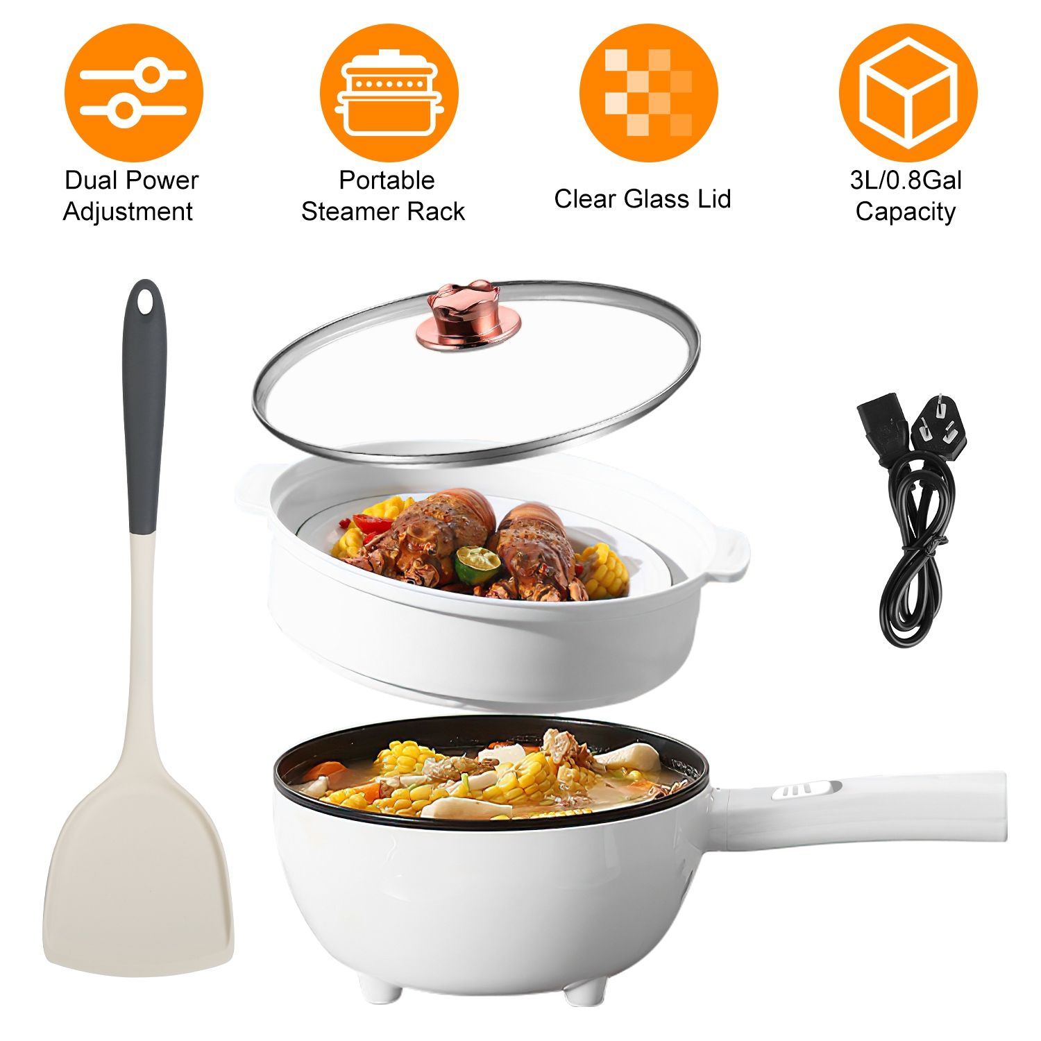 Electric Hot Pot Non-Stick Fry - Hot Pot Portable Dual 评论和价格