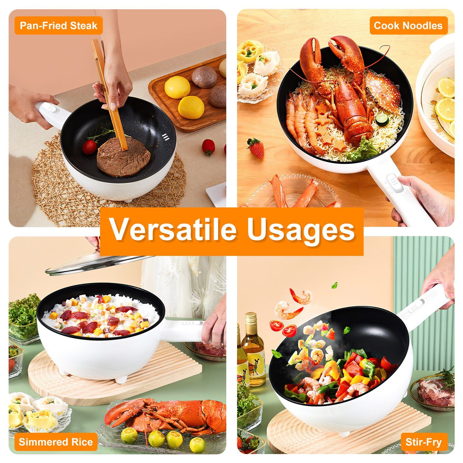 Electric Hot Pot Non-Stick Fry - Hot Pot Portable Dual 评论和价格