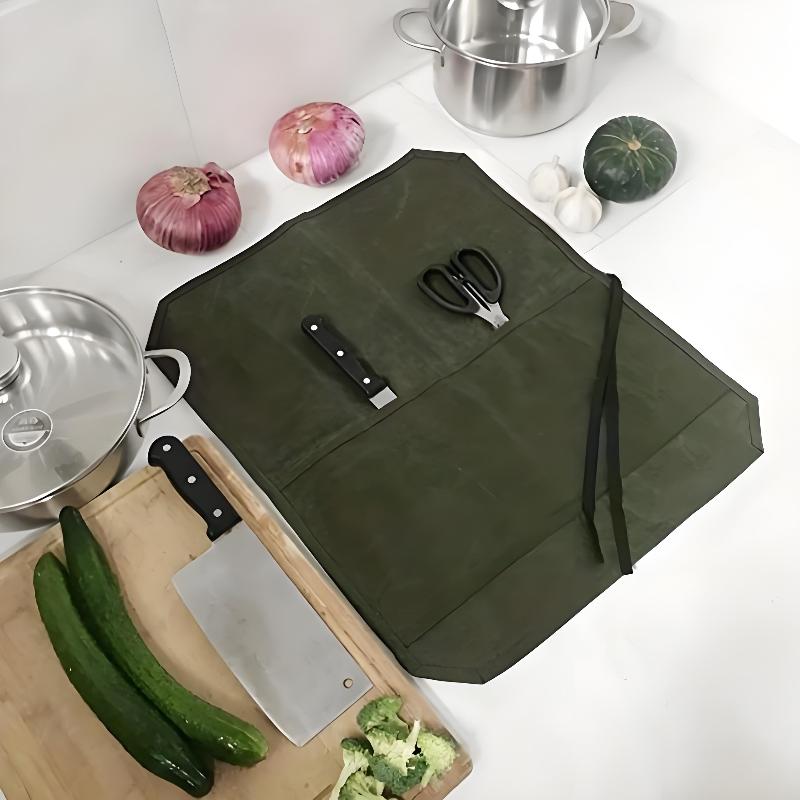 Canvas Knife Roll Storage Bag  - Home Cooking Meals 评论和价格