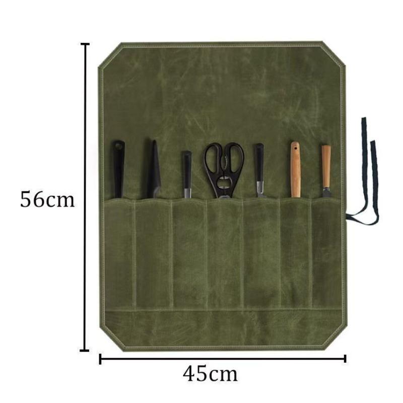 Canvas Knife Roll Storage Bag  - Home Cooking Meals 评论和价格