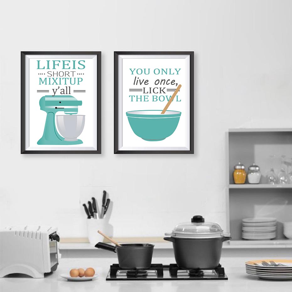 Nordic Style Poster Cooking In - Home Cooking Quotes 评论和价格